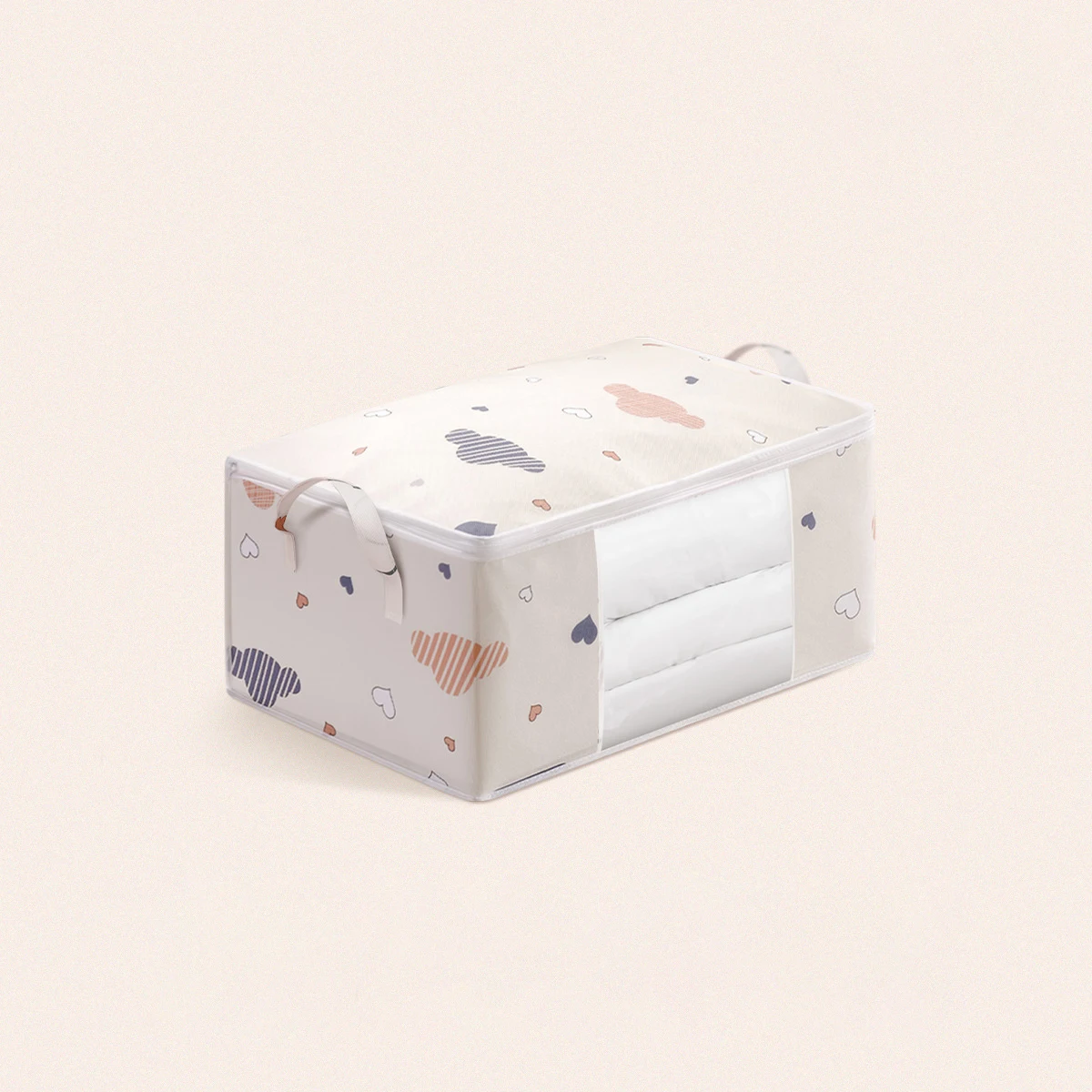 Quilt Storage Bag Clothes Blanket Closet Sweater Foldable Organizer Box Durable Cartoon Print Winter Clothes Cabinet Organizer