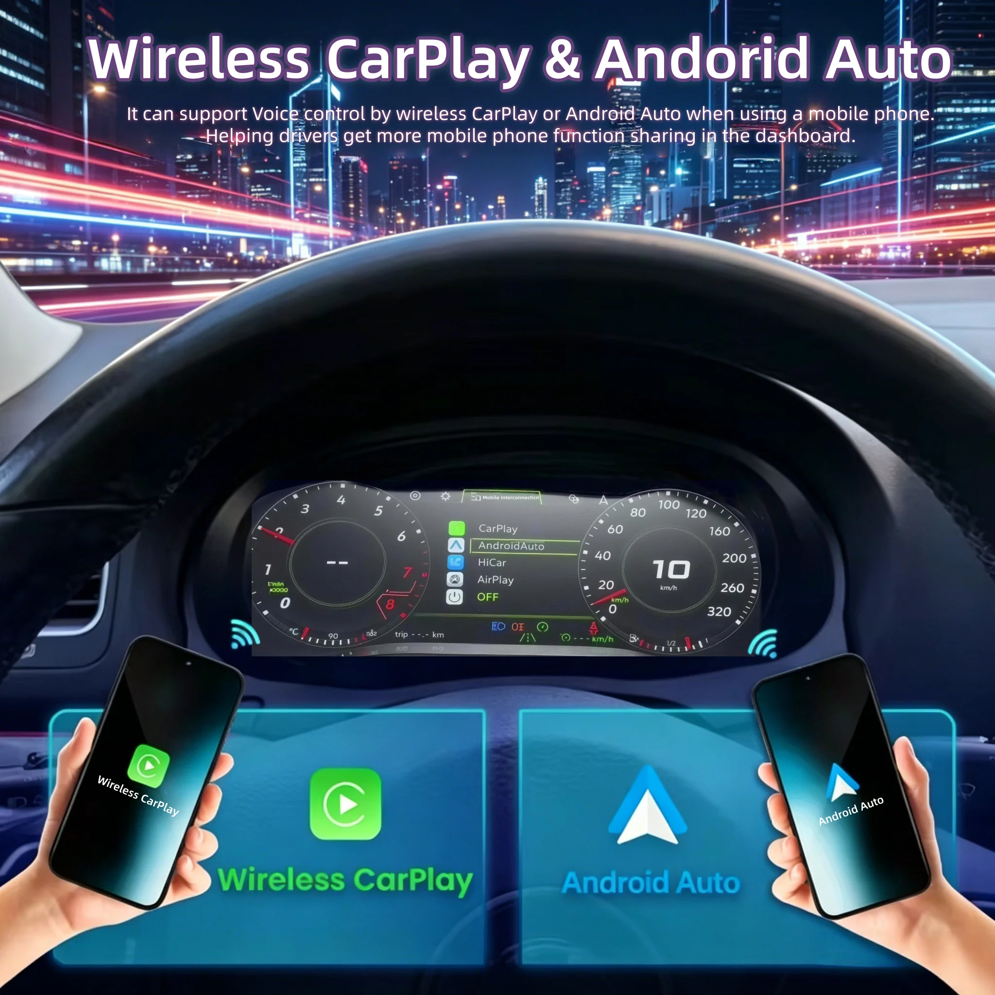 Panel de instrumentos digital de 12.3 pulgadas para Volkswagen Golf 7 2014-2020 Velocímetro con iOS CarPlay 1