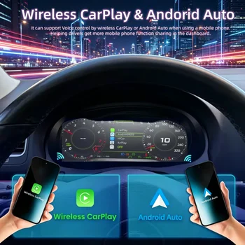 Panel de instrumentos digital de 12.3 pulgadas para Volkswagen Golf 7 2014-2020 Velocímetro con iOS CarPlay 1