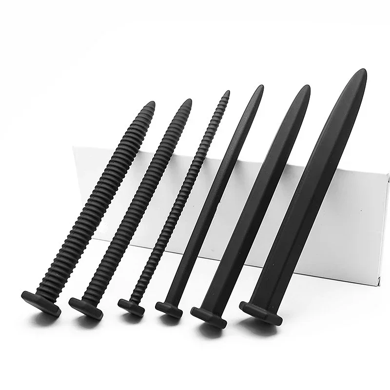 Penis sex toys 6 Size Penis Plug Silicone Urethra Catheter Soft Male Masturbator Tube Urethral Stretcher Urethral Sound Dilator Adult