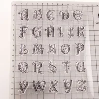 Alphabet Letters Transparent Clear Silicone Stamp Seal DIY Scrapbooking Photo Album Clear Stamp 3