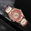 Luxury New Brand Women Watch Fashion with Diamonds Crystal Design Quartz Watches Leisure Rose Gold Stainless Steel Strap Clock 5