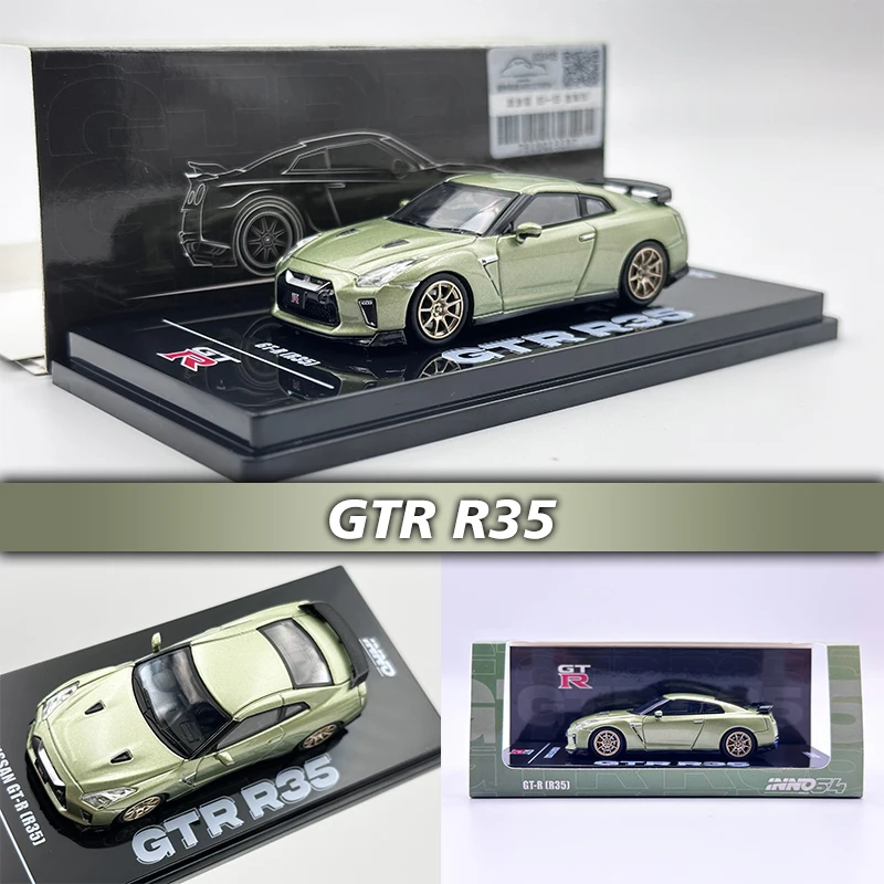 

INNO в наличии 1:64 GTR R35 T SPEC Millennium Jade литая модель автомобиля, миниатюрные игрушки