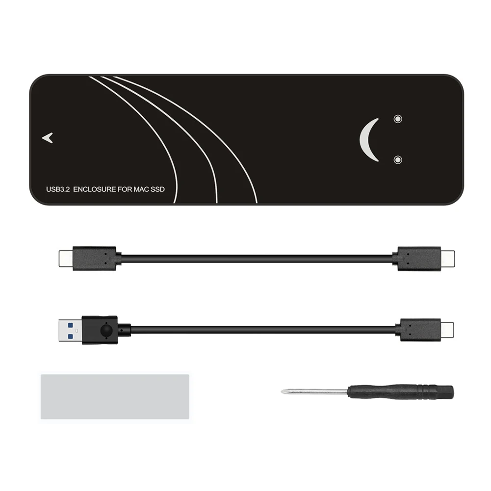 Solid State Drive External Enclosure PCI-E AHCI/NVME Protocol USB C 3.2 Gen2 SSD Enclosure for MacBook Air/Pro 13-17