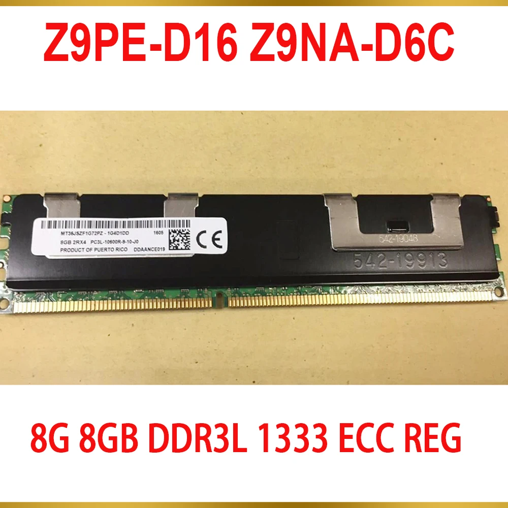 1PCS For ASUS Z9PE D16 Z9NA D6C RAM 8G 8GB DDR3L 1333 ECC REG Server Memory