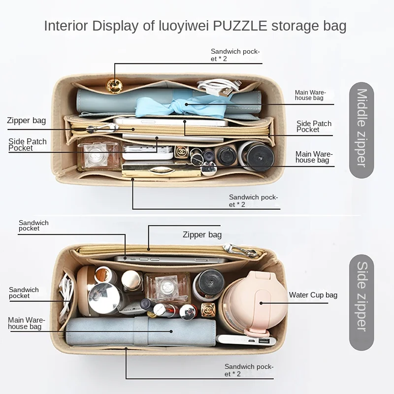 Only Sale Inner Bag】Bag Organizer Insert For Loewe Cubi Anagram Organiser  Divider Shaper Protector Compartment - AliExpress