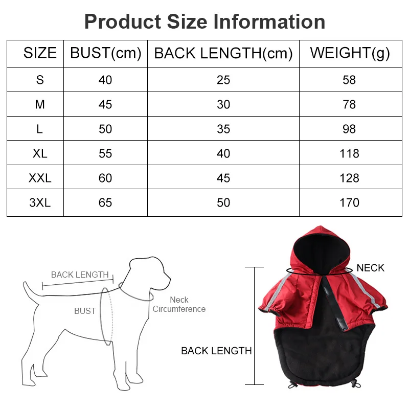 Waterproof Hooded Dog Winter Coat 6