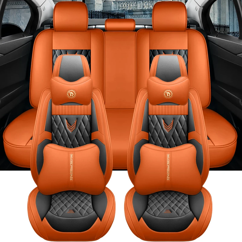 

Luxury Leather Car Seat Cover For Jeep Compass Celta Chery Tiggo 7 Pro Audi a3 8v I30 Duster Universal Accessories Interior
