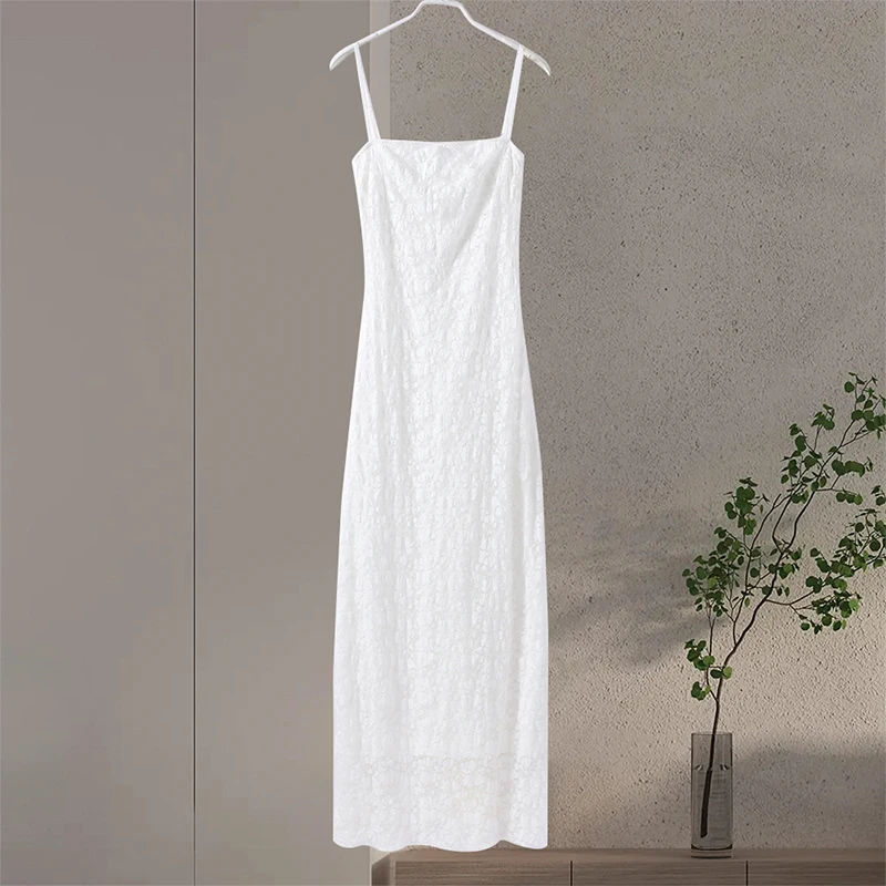 White Sleeveless Maxi Dress