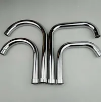 ก๊อกน้ําห้องครัวสแตนเลสข้อศอกท่อทางออกท่อขนาดเกลียว 23/25 มม. พร้อมน็อต 2