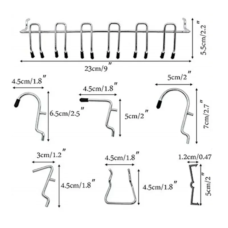 Multi Purpose Hooks Assortment Heavy Duty Peg Wall Storage Shed Tool Organizer Garage Wall Holder 81pcs