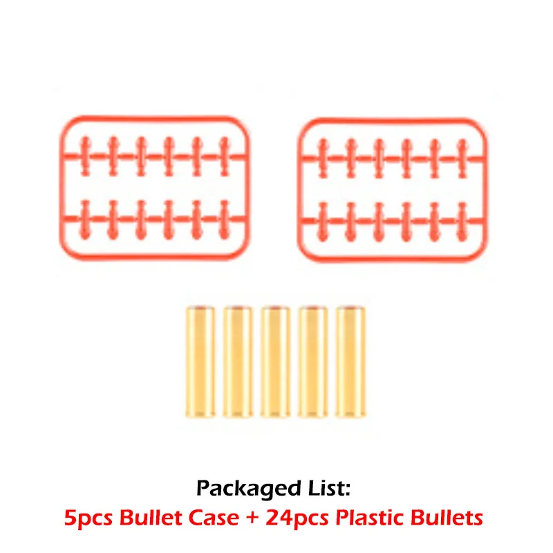 

For Life Car Ghost Switch-Gun Folding Alloy Left Wheel Metal Model Gun Accessories, 24pcs plastic bullets and 5pcs bullets case