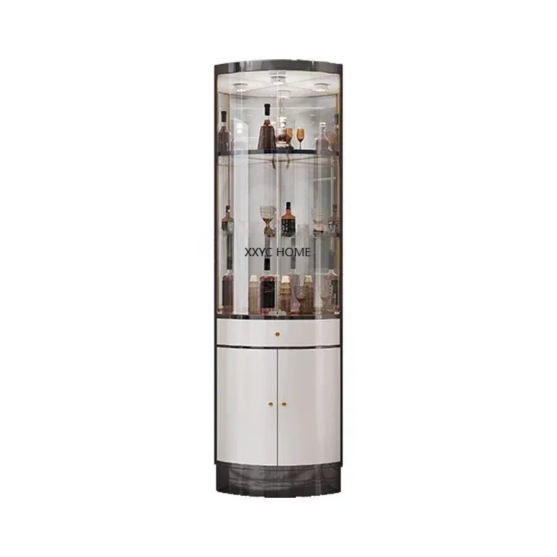 

yj Italian-Style Light Luxury Triangle Wine Cabinet Corner with Drawer Corner