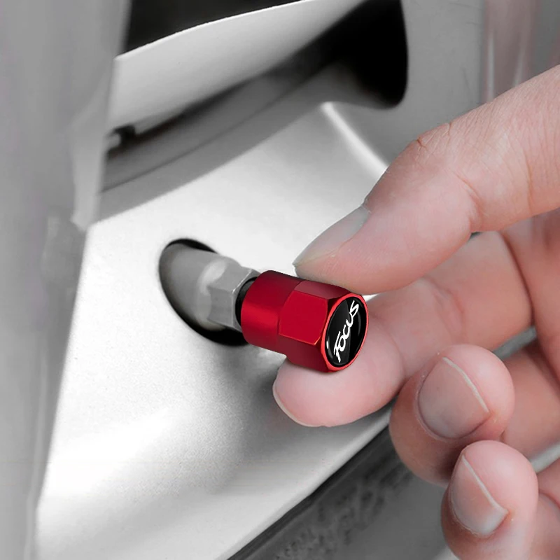 4Pcs 자동차 밸브 캡 휠 타이어 에어 타이어 줄기 보호 커버 포드 포커스 2 3 MK1 MK2 퓨전 레인저 익스플로러 액세서리