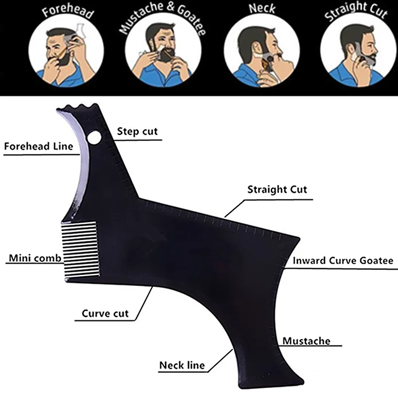 Beard Comb Hair Comb for Hairdressing Beard Care Moustache Moulding Shaping Styling