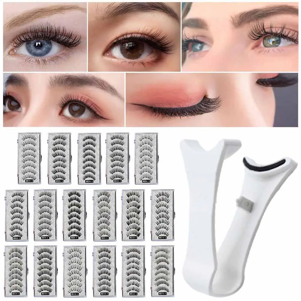 5pairs Magnets Tweezer With 3d Magnetic Natural Mink Curler False Extension Makeup Eyelash Eyelash Clamp Professional Clip Q7d8