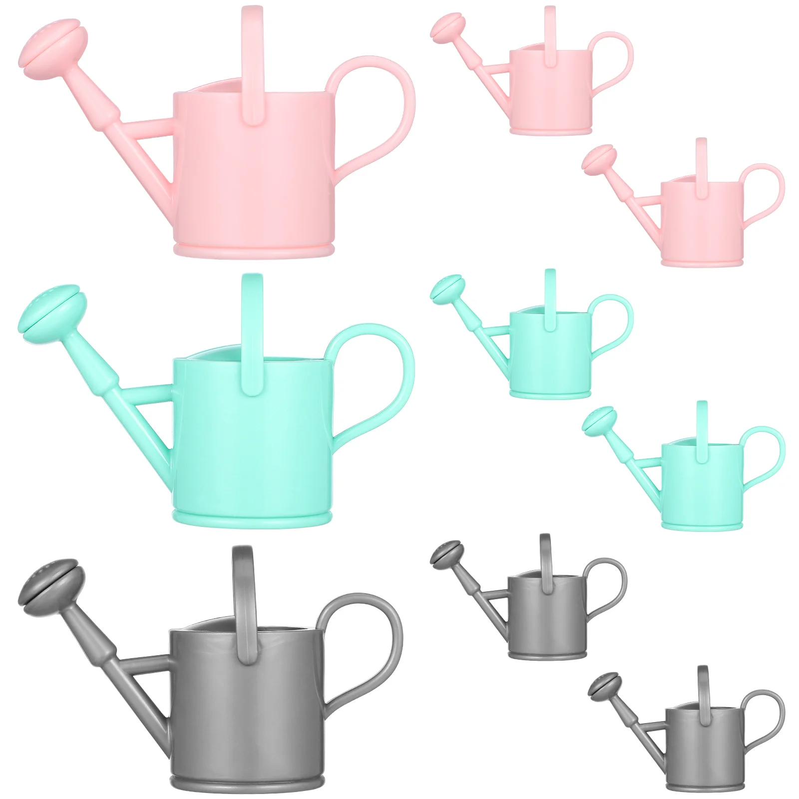 

9 Pcs Mini Watering Can Dollhouse Gardening Tools Model Kids Toys Kettle Tiny Accessory Simulation for Pretend Play Miniature