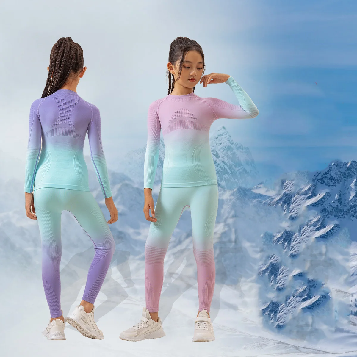Children Kids Boy Girl Conmproression Skiing Underwear Set Fitness Gym Ski Snowboarding Sport Running Yoga Exercise Suit G285