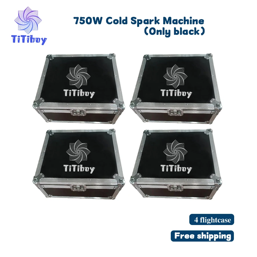 

No Tax 4Pcs 2In1 Flycases For 750W Downward Spark Machine Ice Waterfall Firework Fountain For Stage Dmx Control Wedding Party dj