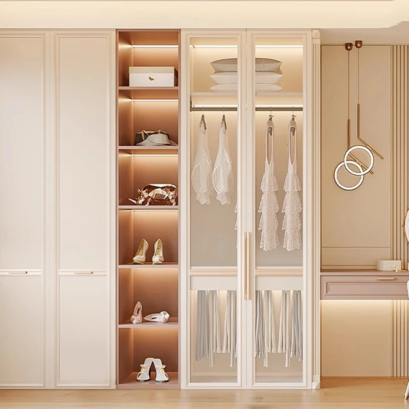 

Clothes Organizer Wardrobes Display White Luxury Kids Modern Nordic Cabinets Wooden Apartment Armario De Ropa Salon Furniture