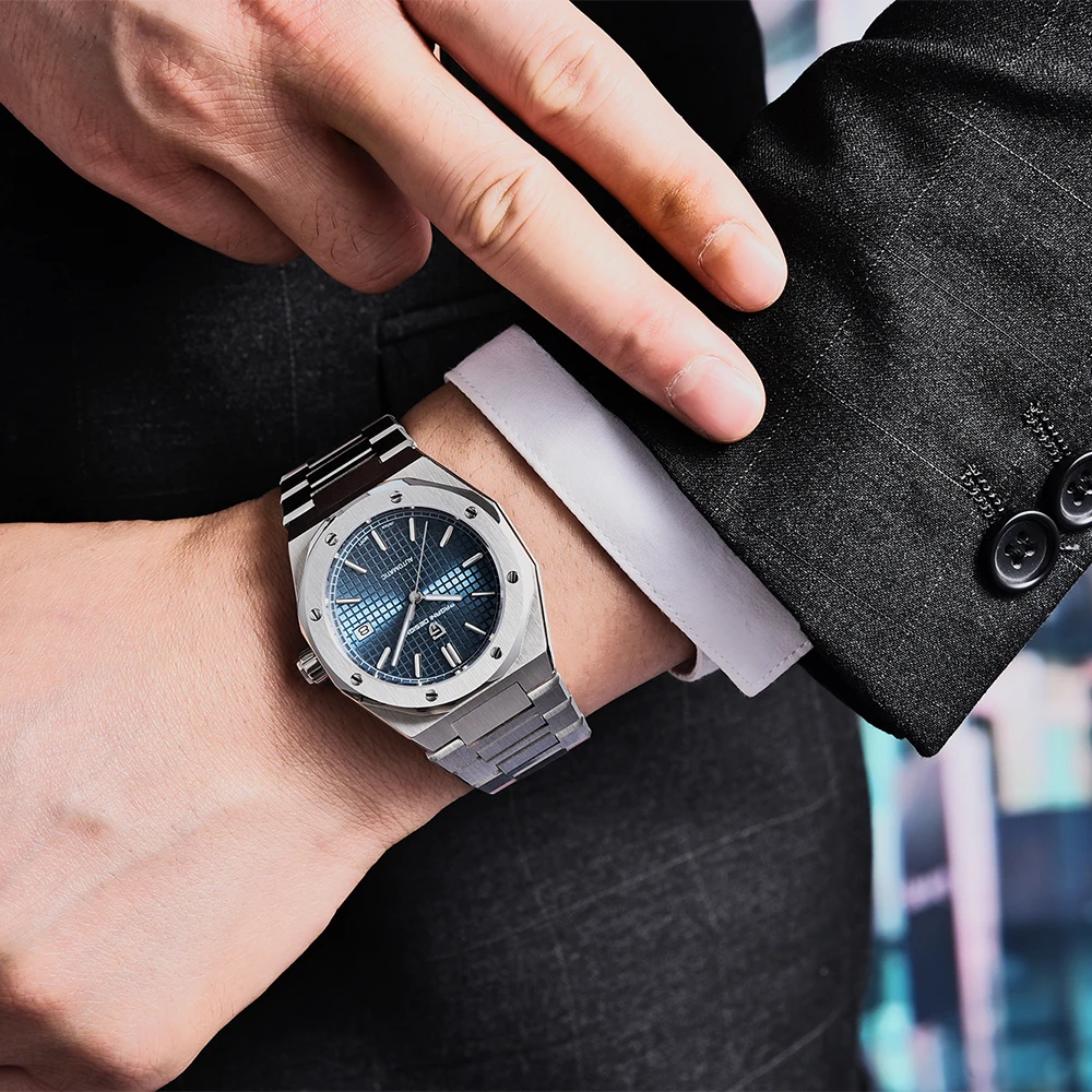Pagani Design 2024 NH35 Business Men's Automatic Mechanical Watch Top grade Sapphire Calendar Stainless Steel Waterproof 20Bar G