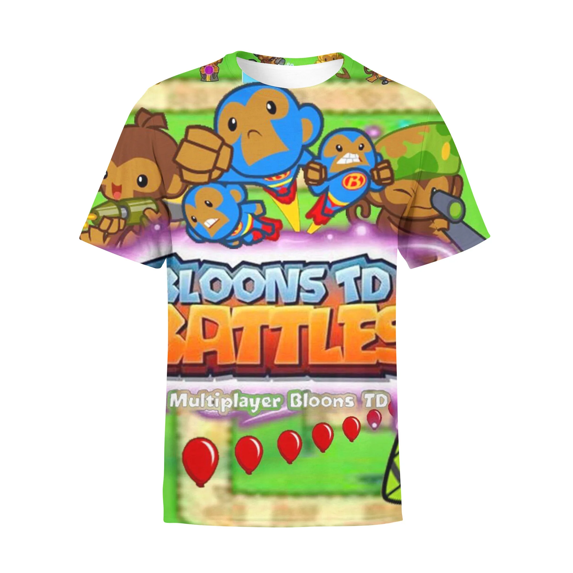 Balloon Tower Defense BLOONS TD6 Loose Breathable Men's and Women's T-shirt 3D Printing 2