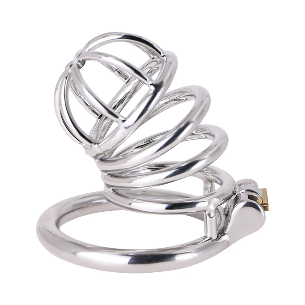 Small Penis Lock Male Stainless Steel Cock Cage Chastity Device Penis Lock Erotic Bondage Husband Loyalty Big Metal Cock Cage sex toys