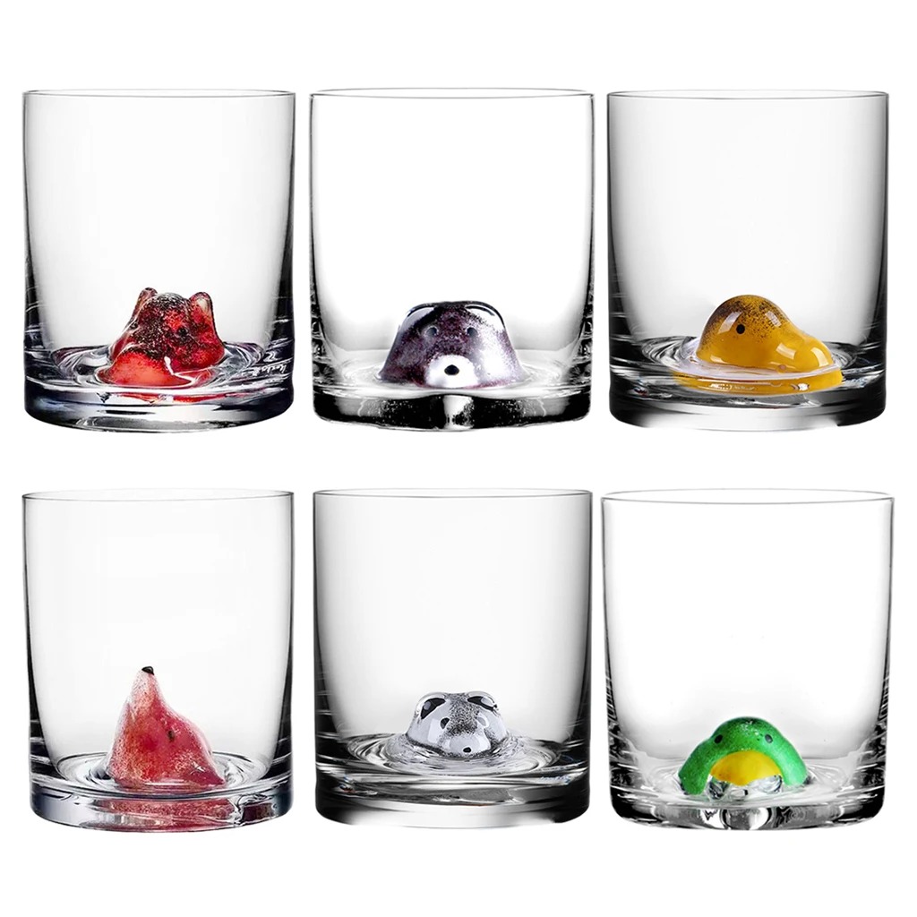 

Lovely Creative Three-dimensional Color Multi Animal Glass Household Cartoon Net Red Water Cup Female Transparent Whisky Cup