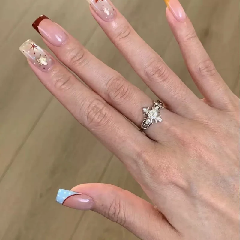 Zircon Cross Opening Rings Classic Fine Jewelry Minimalist