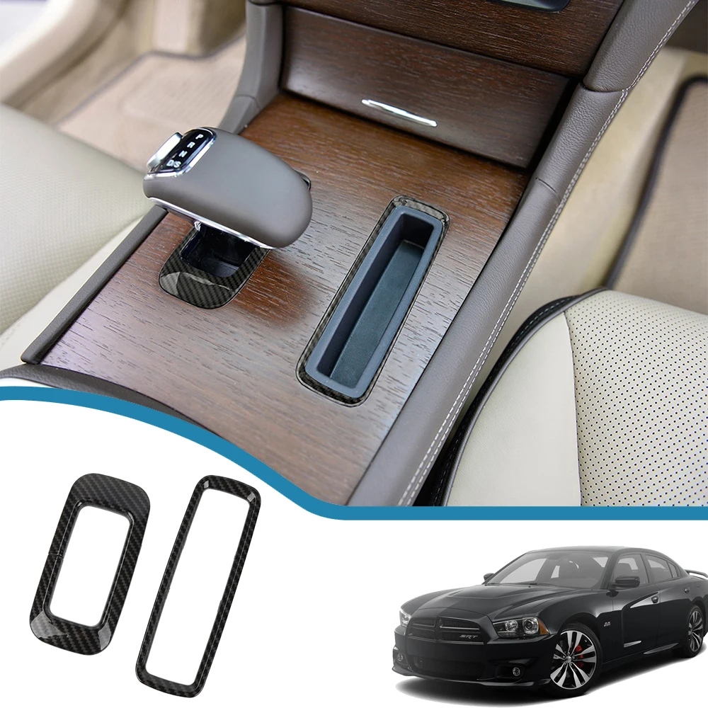 Carbon Fiber Gear Shift Panel Decal For 2011-2014 Chrysler 300 / 300C / 300S - Interior Sticker Accessory - View #7