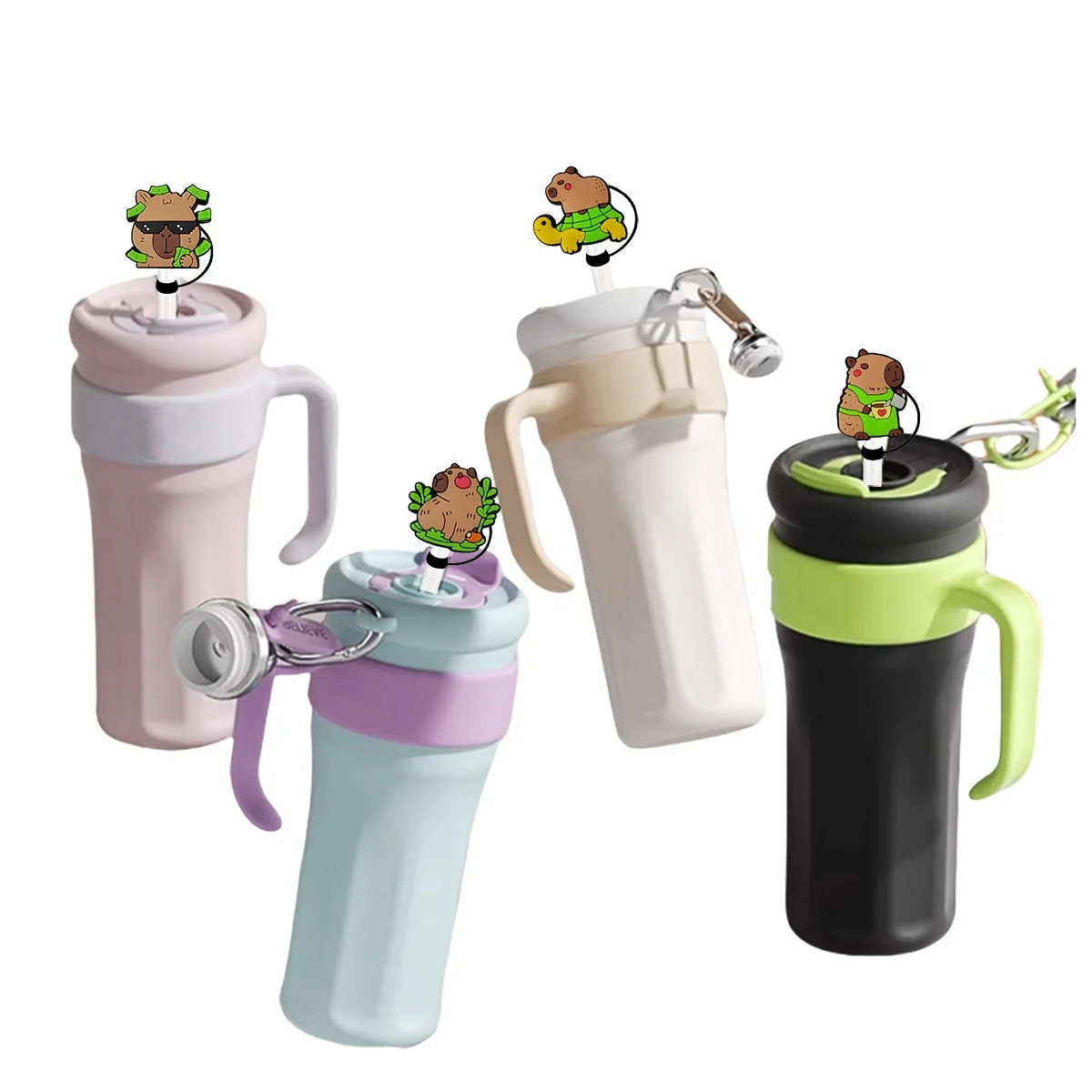 13 Pezzi Tappo di Cannuccia per Stanley Cup, 10mm Anti-Polvere Copertura per Cannuccia, Riutilizzabile Tappo Copri per Stanley 30&40 Oz Tumbler Accessories (Multicolore