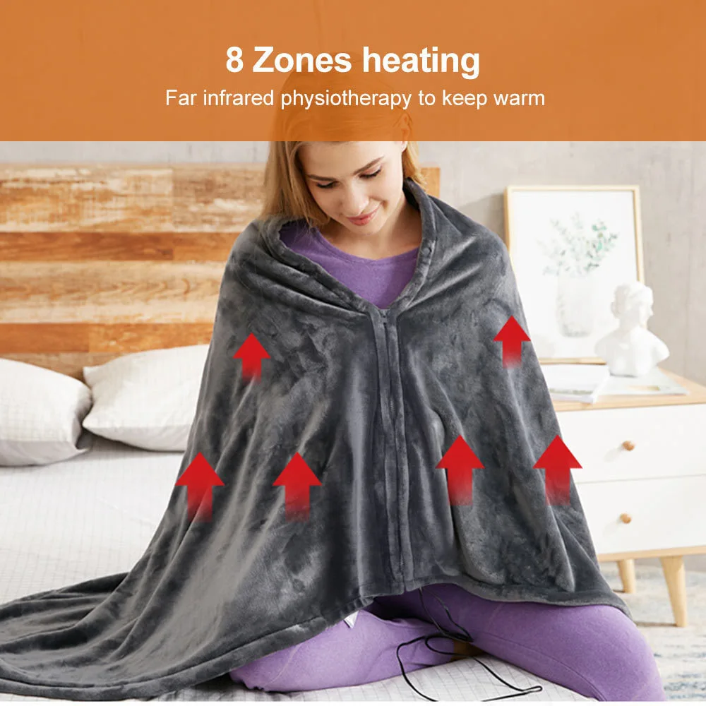 

USB Electric Blanket Heater Heated Shawl Electric Heating Blanket Heated Cape Heating Lap Blanket Flannel Heated Blanket Mat
