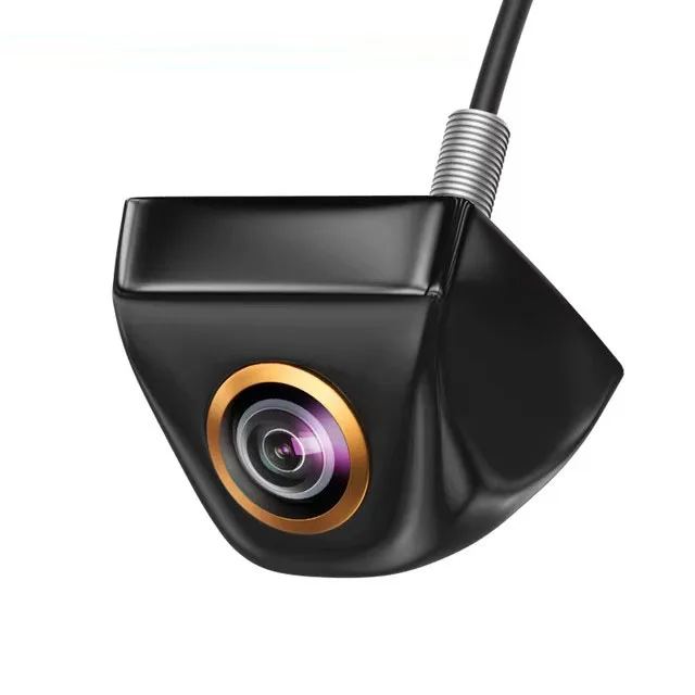 Telecamera per retromarcia per auto con obiettivo fisheye dorato 170 ° Telecamera per parcheggio per veicoli con corpo in metallo impermeabile AHD per visione notturna Full HD - immagine 2