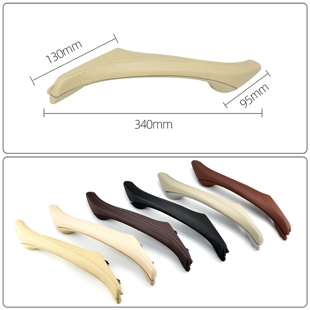 Black/Beige/Oyster Car Real Leather Interior Door Handle Panel Pull