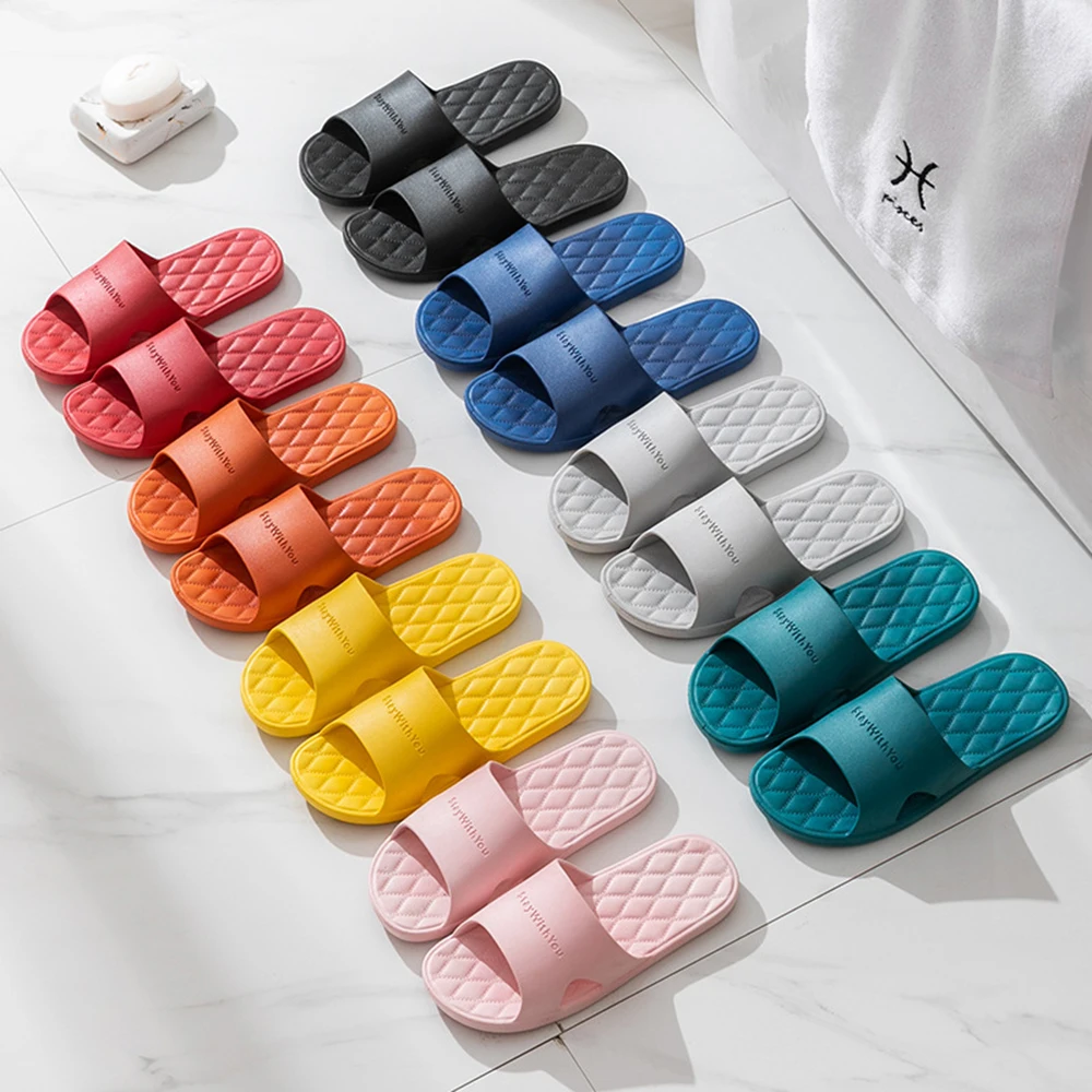 Фото Модные домашние тапочки женские нескользящие сандалии на плоской подошве для