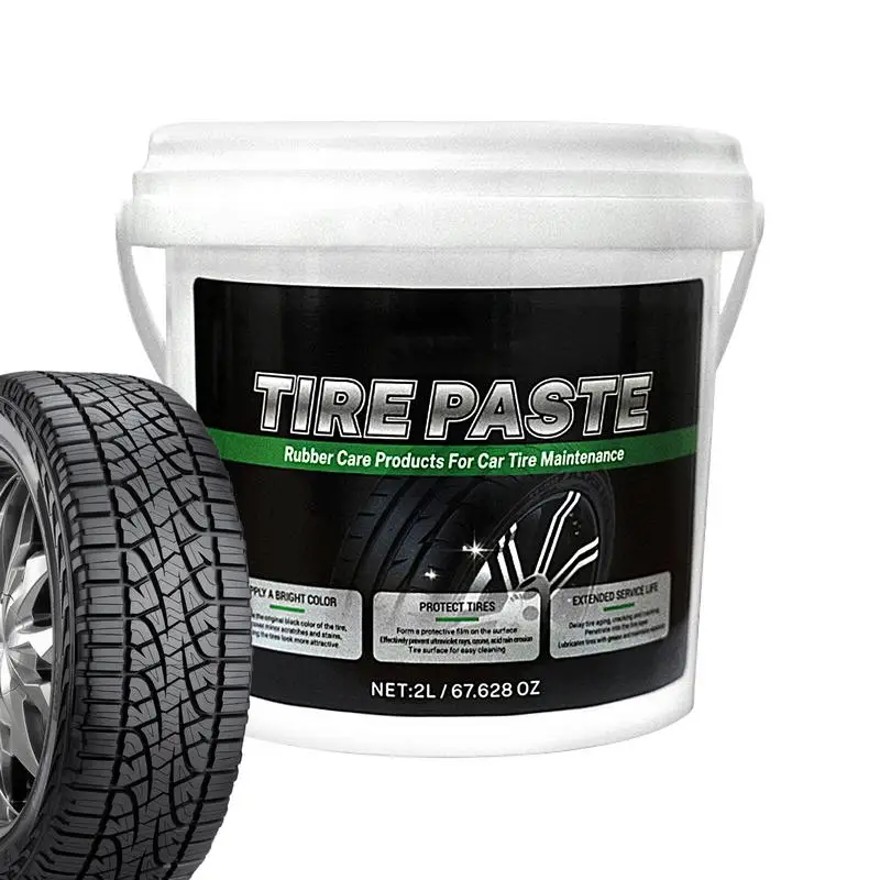 High Gloss Tire Shine Wax 2L Shine Car Wax Car Polish Enhanced Gloss Long-Lasting Protection Complete Polishing & Waxing Kits