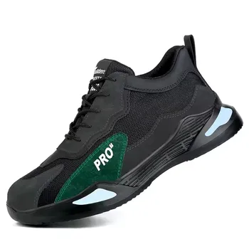 Scarpe antinfortunistiche alla moda Stivali da uomo Scarpe con punta in acciaio Scarpe da ginnastica da lavoro antiforatura Scarpe da uomo Stivali da lavoro Calzature indistruttibili 1