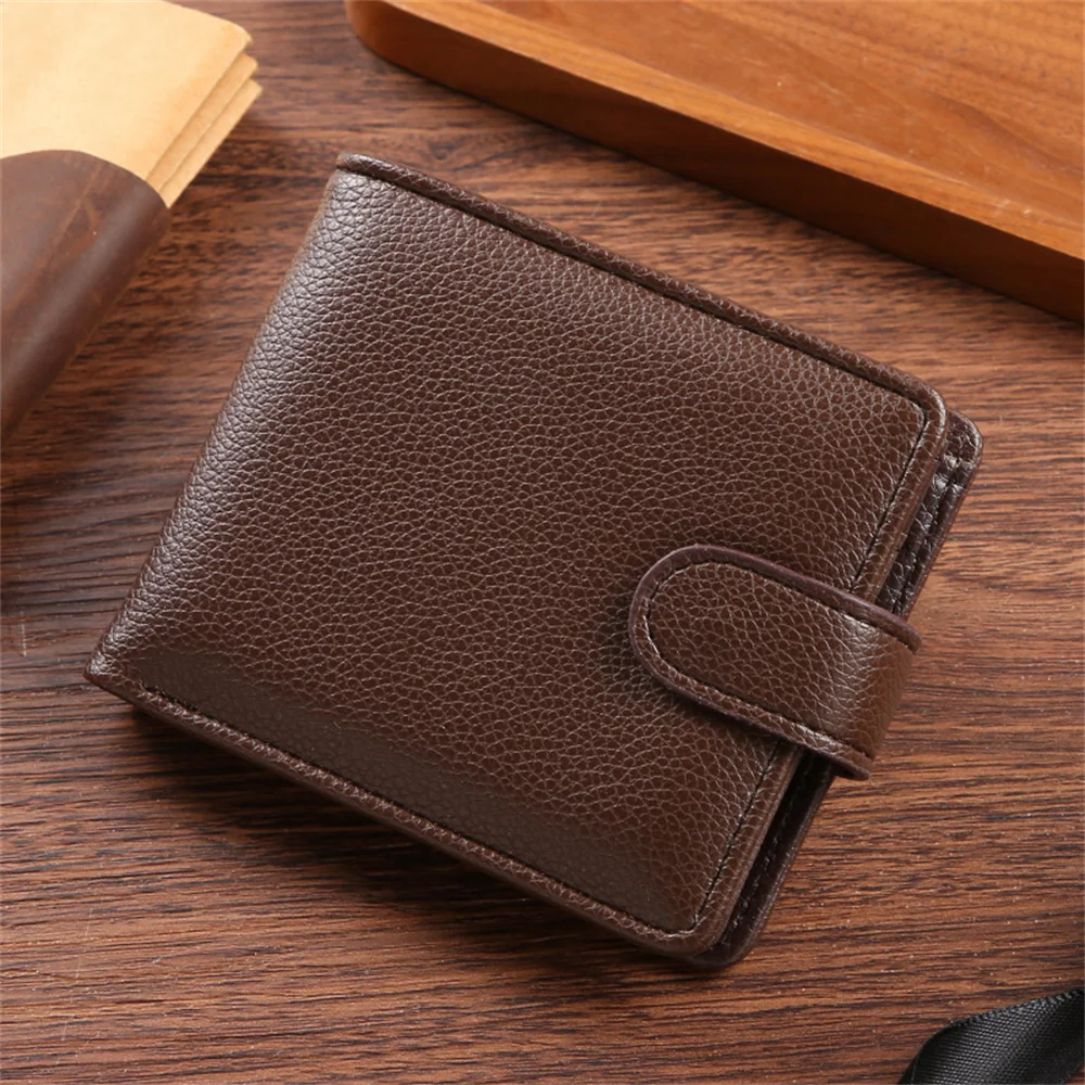 Men's Wallet Hasp Leather Wallet Multiple Card Slots Credit Card Holder Coin Purse Vintage Wallet Fashion Business Male Wallets 5
