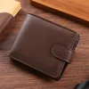 Men's Wallet Hasp Leather Wallet Multiple Card Slots Credit Card Holder Coin Purse Vintage Wallet Fashion Business Male Wallets 5