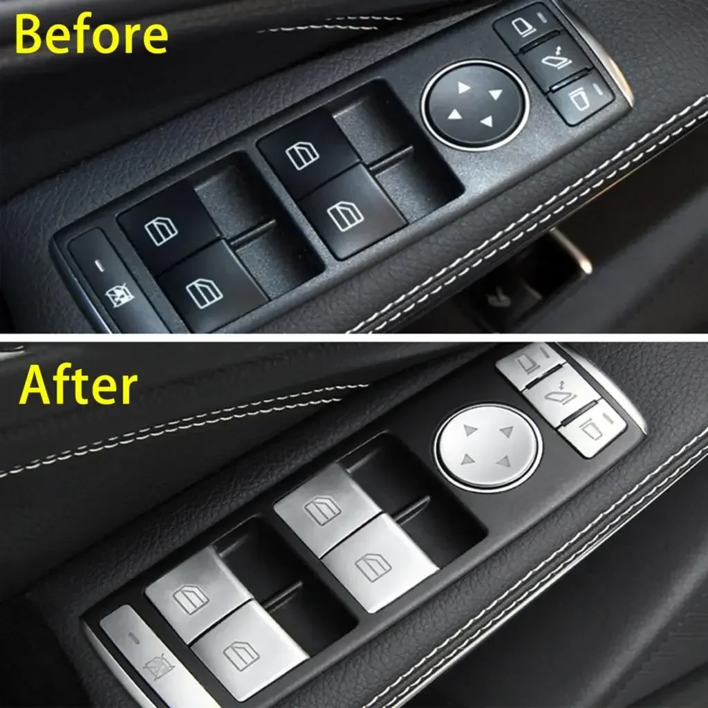 For Mercedes Benz CLA 180 200 GLA 180 200 2013 2014 2015 2016 2017 2018 2019 14x Car Parts Window Switch Button Repair Stickers