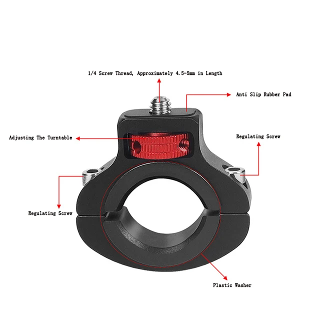 Support de guidon de moto en métal, vis 1/4, pour GoPro 13 12 11 10 9 8 Insta360 X5 X4 DJI Osmo Action 4 5 Pro 5