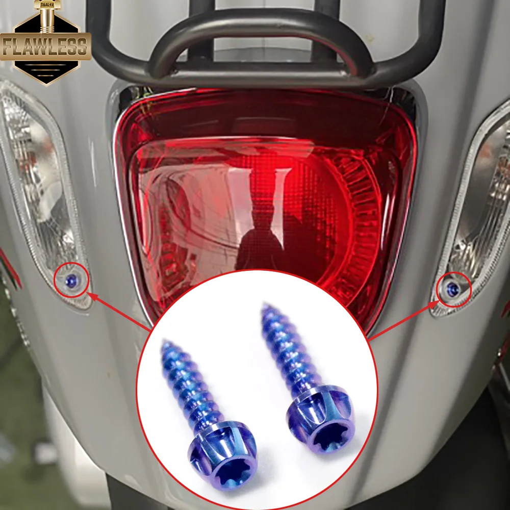 Flawlessti-parafuso Self-stapping Parafuso para Piscas Garrafas de Titânio Vespa Sprint 150 Primavera 150 M4x17 Gr5