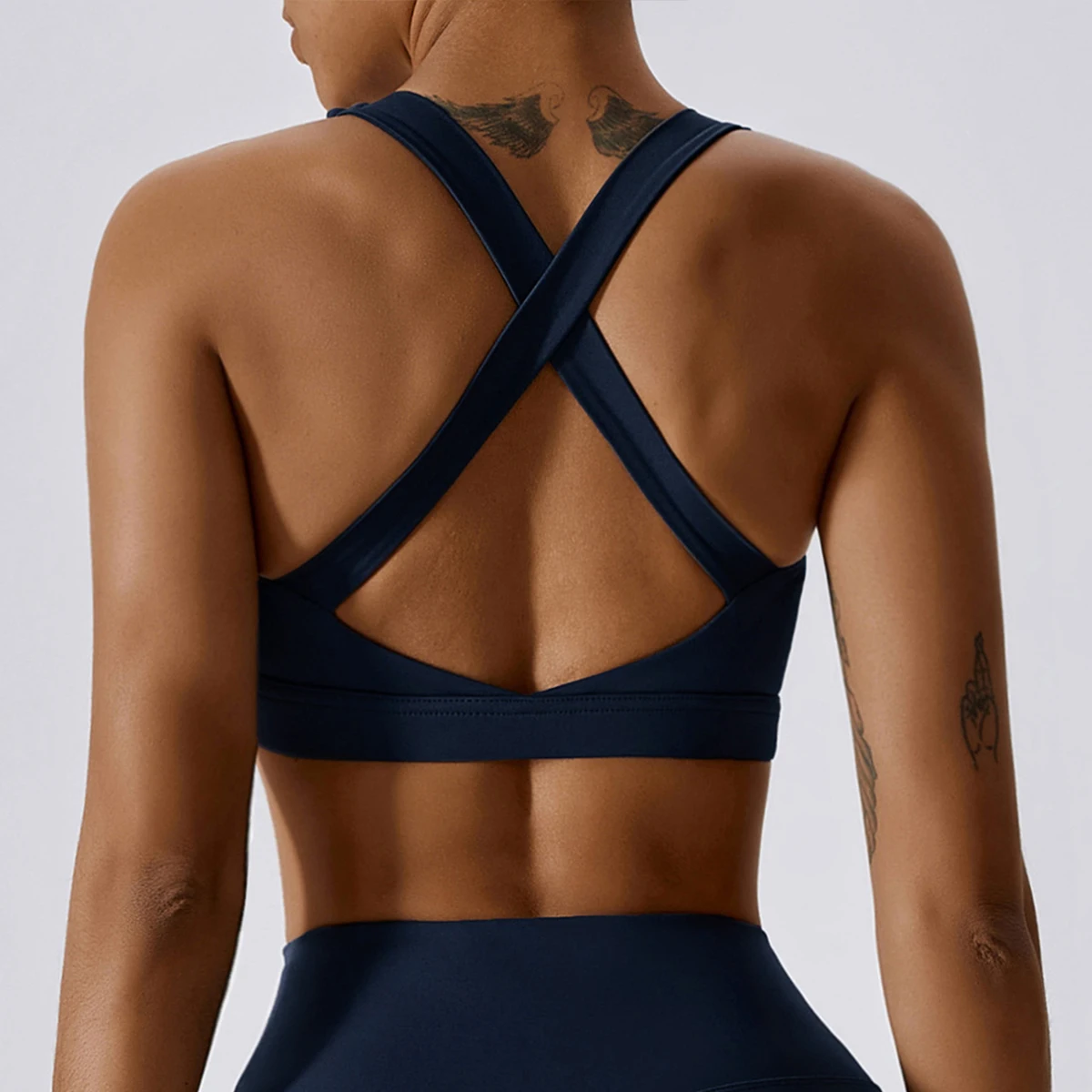 Hearuisavy Quick-Dry Backless Yoga Clothes Running Vest Women Workout Brassiere Fitness Gym Tank Top Women Push up Sports Bra - תמונה 5