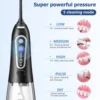 Oral Irrigator USB Rechargeable Water Flosser Portable Dental Water Jet 300ML Water Tank Waterproof Teeth Cleaner For Oral Care 2