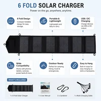 Panneau solaire portable 800W à 6 cellules, batterie externe 20Wh, chargeur rapide USB 5V DC pour voyage et urgence 2
