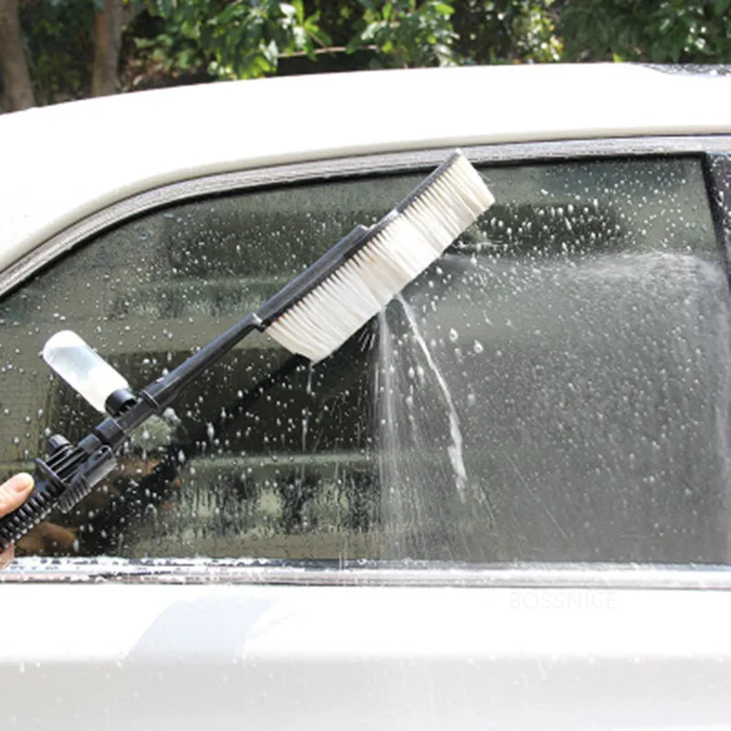 

Car Wash Brush Water Foam Flow Car Cleaning Brushes Car Body Clean Tool Cleaning Accessories Adjustable Long Handle With Foam