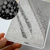 15X10cm Snowflakes Nail Stamping Plates Santa Claus Christmas Tree Image Stamp Templates Plus+ Steel Nail Printing Stencil Tools 1