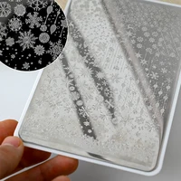 15X10cm Snowflakes Nail Stamping Plates Santa Claus Christmas Tree Image Stamp Templates Plus+ Steel Nail Printing Stencil Tools 1
