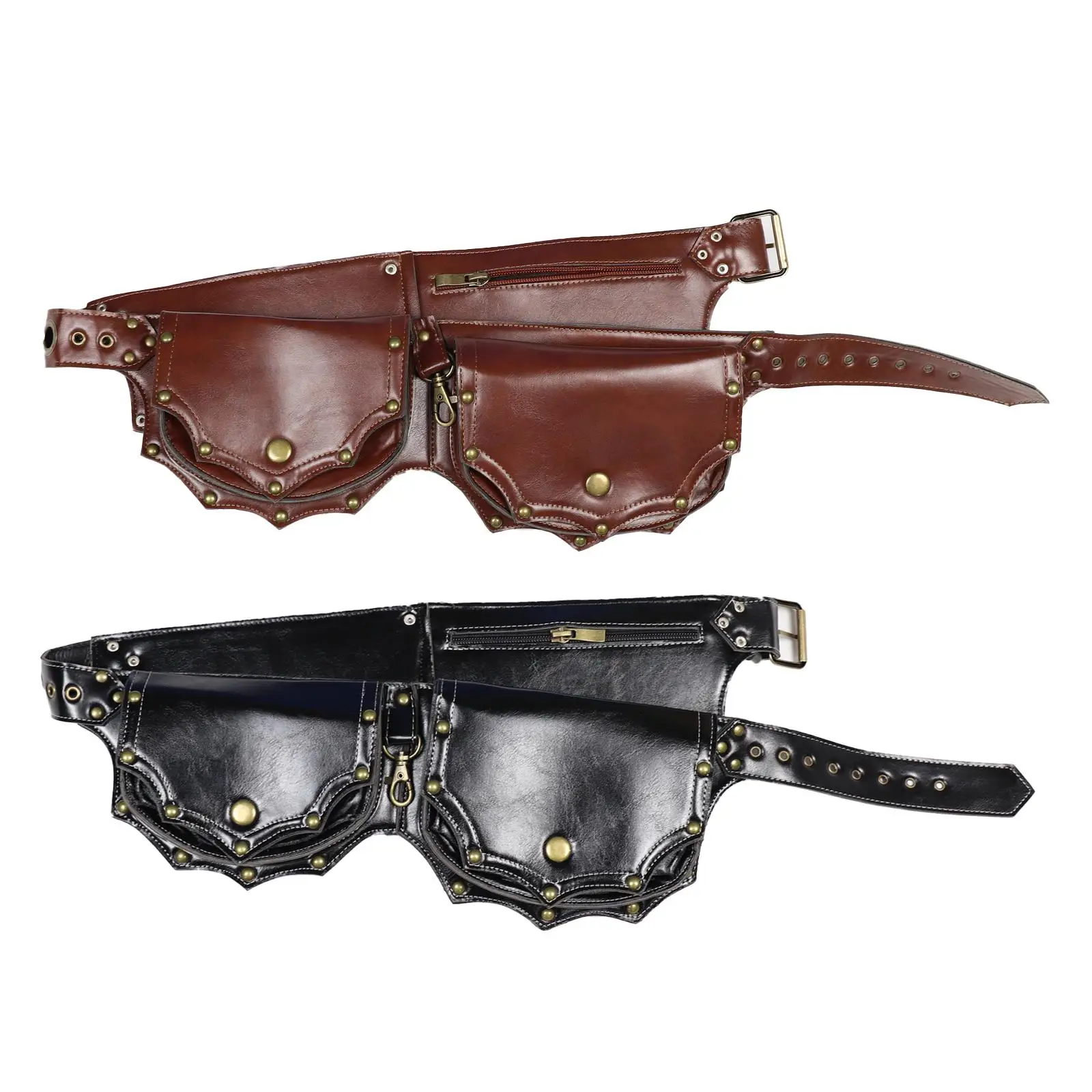

Waist Bag Belt Bag Adjustable Strap Hip Bag Fanny Pack Medieval Pouch for Hiking Fishing Cycling Camping Costume Accessories