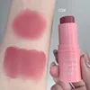 Smoky Rose Blusher Stick Cream Smooth Cheek Tint Monochrome Nude Blush Natural Matte Pink Apricot Face Rouge Contour Makeup 1